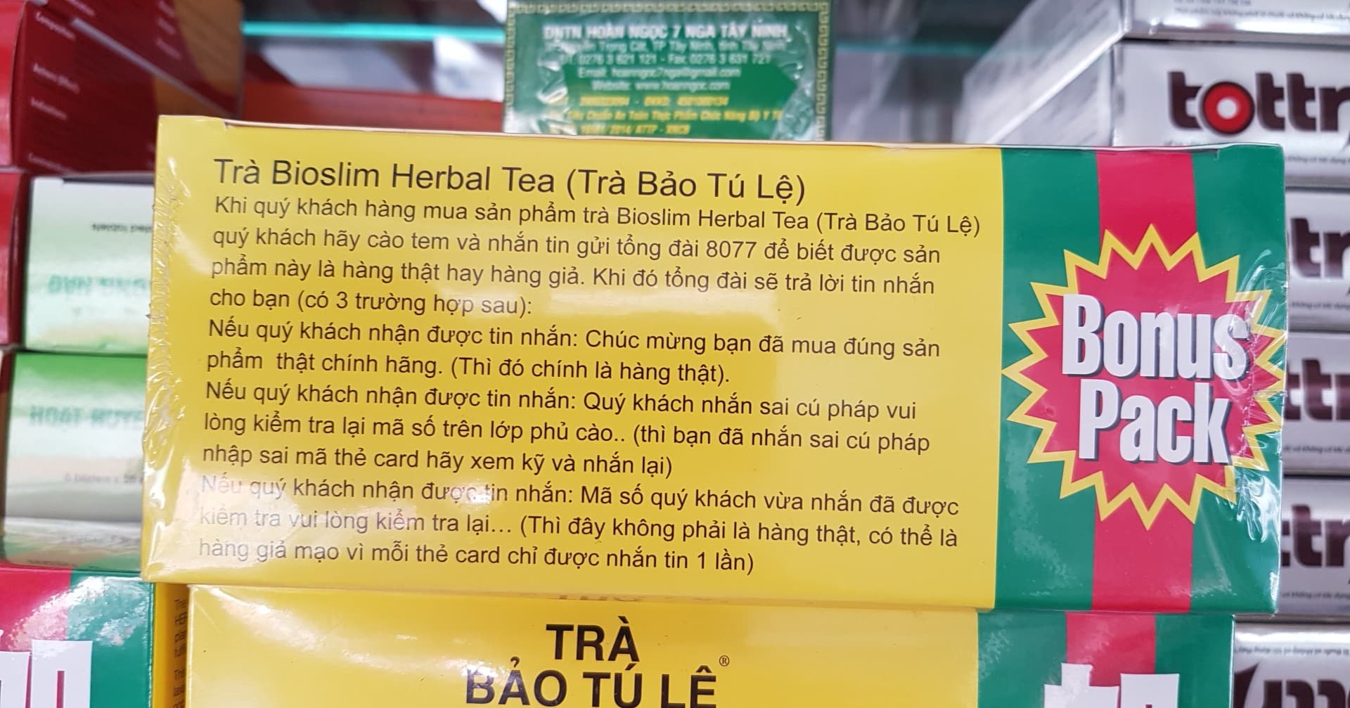 trà bảo tú lệ bioslim túi lọc giảm cân