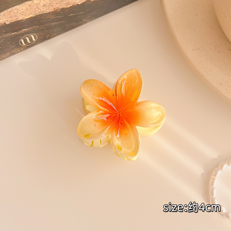 4CM Kẹp Tóc Gấp Tóc Hoa Sứ Mini Nhiều Màu Sắc Thời Trang