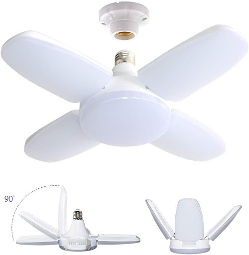 ĐÈN 4 CÁNH 65W SIÊU SÁNG- CÓ ĐÈN TRUNG TÂM -  Bóng đèn led 4 cánh quạt 65W - có đèn trung tâm siêu sáng Tiết Kiệm Điện Năng