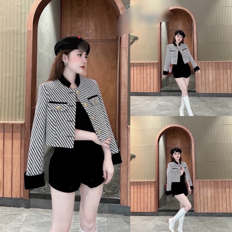 Áo khoác dạ cao cấp có đệm vai