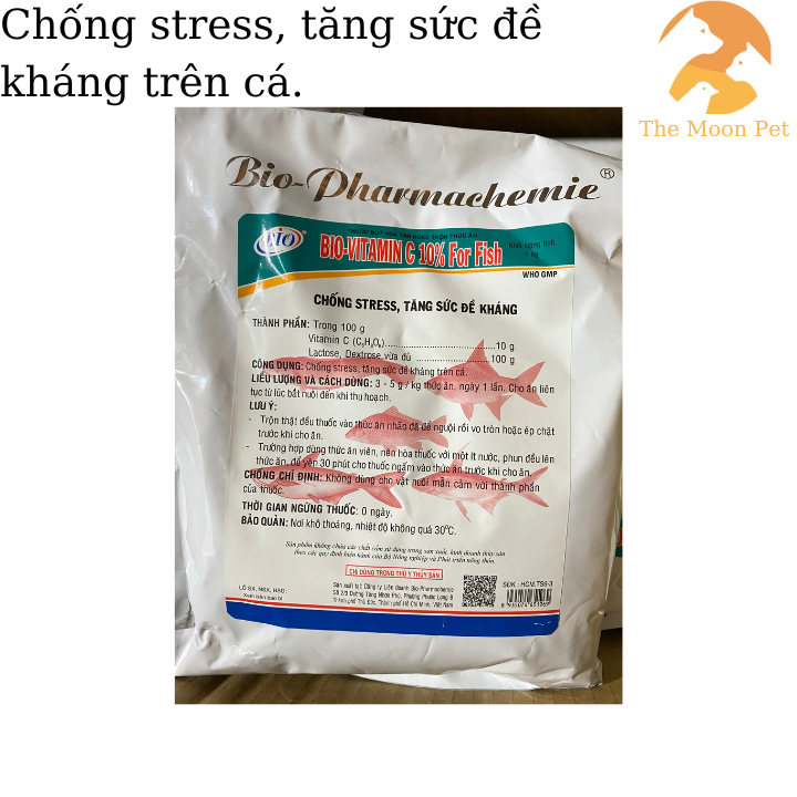 Bio Vitamin C 10% cá chống stress tăng đề kháng [1 kg]