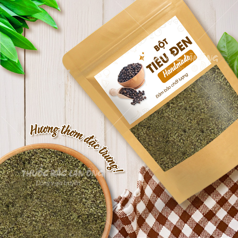 Bột tiêu đen rang xay nguyên chất 100g (Hạt tiêu đen cay nồng tự nhiên)