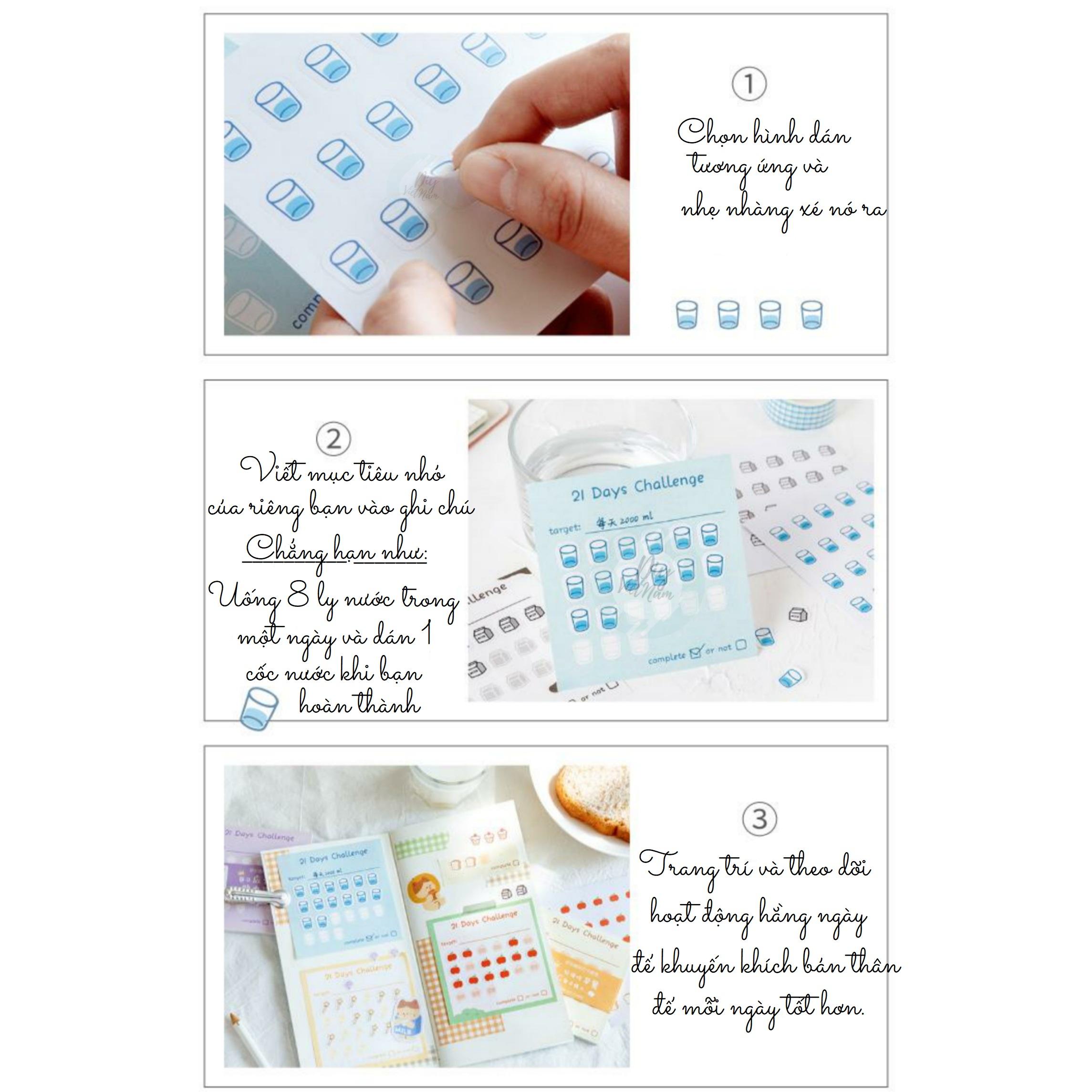 [HCM]GIẤY NOTE KẾ HOẠCH 21 NGÀY