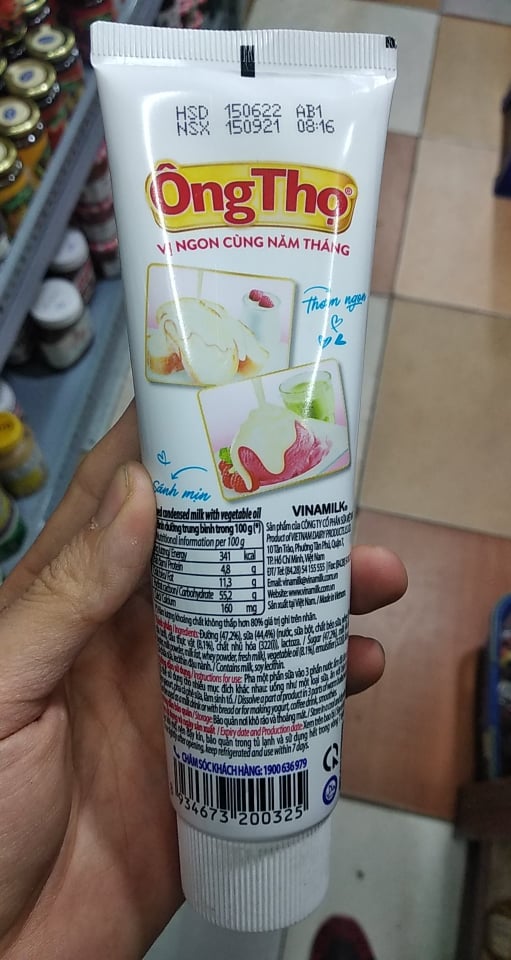 Sữa đặc Ông thọ tuýp 165g
