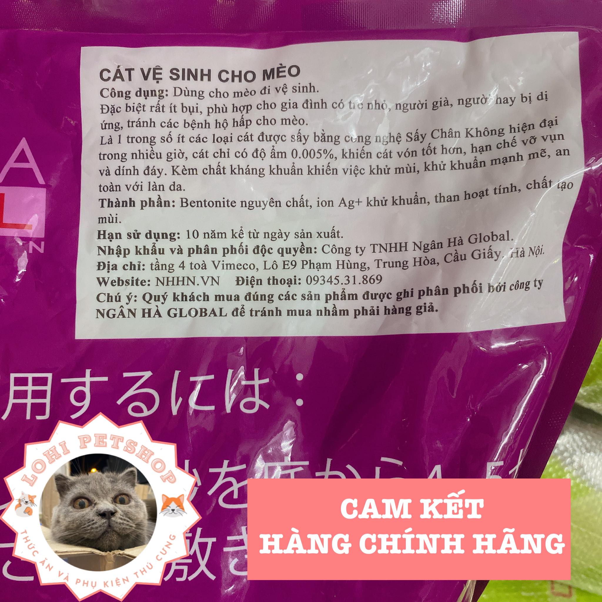 Cát vệ sinh cho mèo cát min 8L
