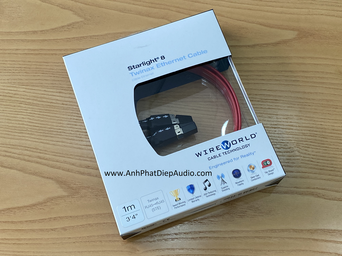 Dây cáp mạng WIREWORLD Starlight 8 Twinax Ethernet Cable - CAT 8