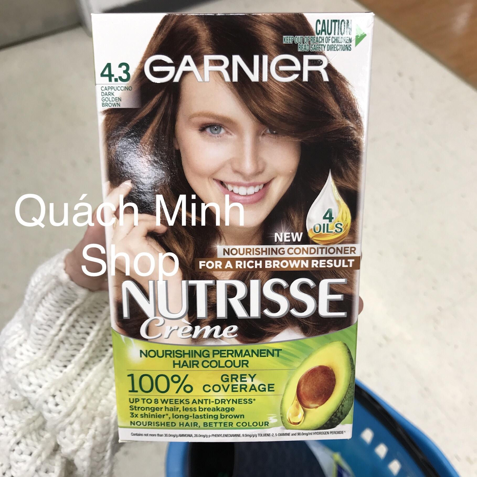 Thuốc nhuộm tóc Garnier Nutrisse che phủ được tóc bạc 100%