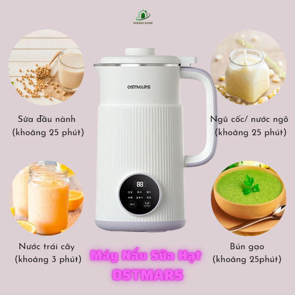 OSTMARS nut milk making machine, nut milk cooking machine, soybean milk machine small household multi-functional automatic
