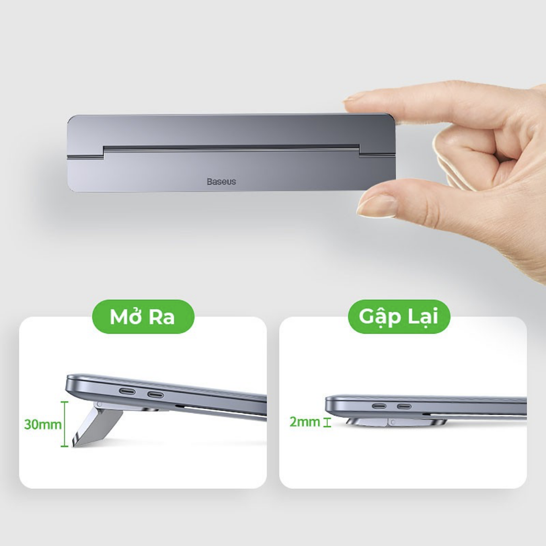 [HCM]Đế tản nhiệt siêu mỏng dùng cho Macbook/Laptop Baseus Papery Notebook Holder