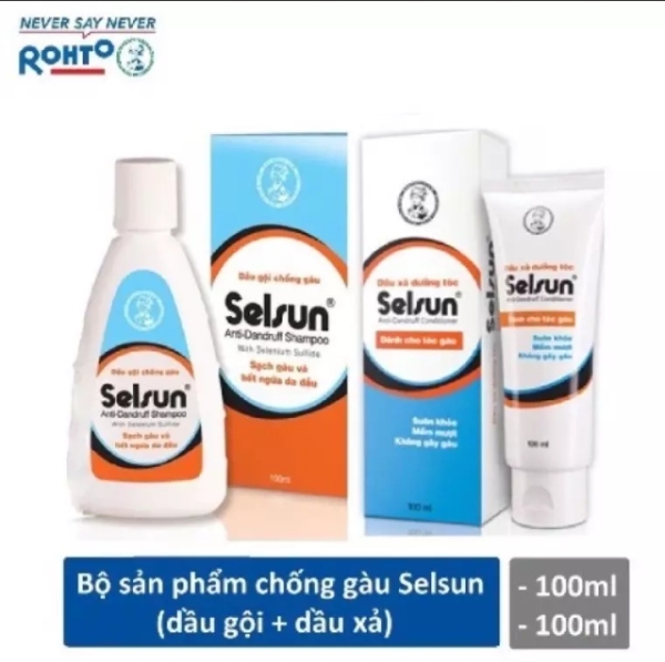 1 Bộ dầu gội chống gàu Selsun 100ml/50ml + 1 dầu xả dưỡng tóc Selsun 100ml cao cấp
