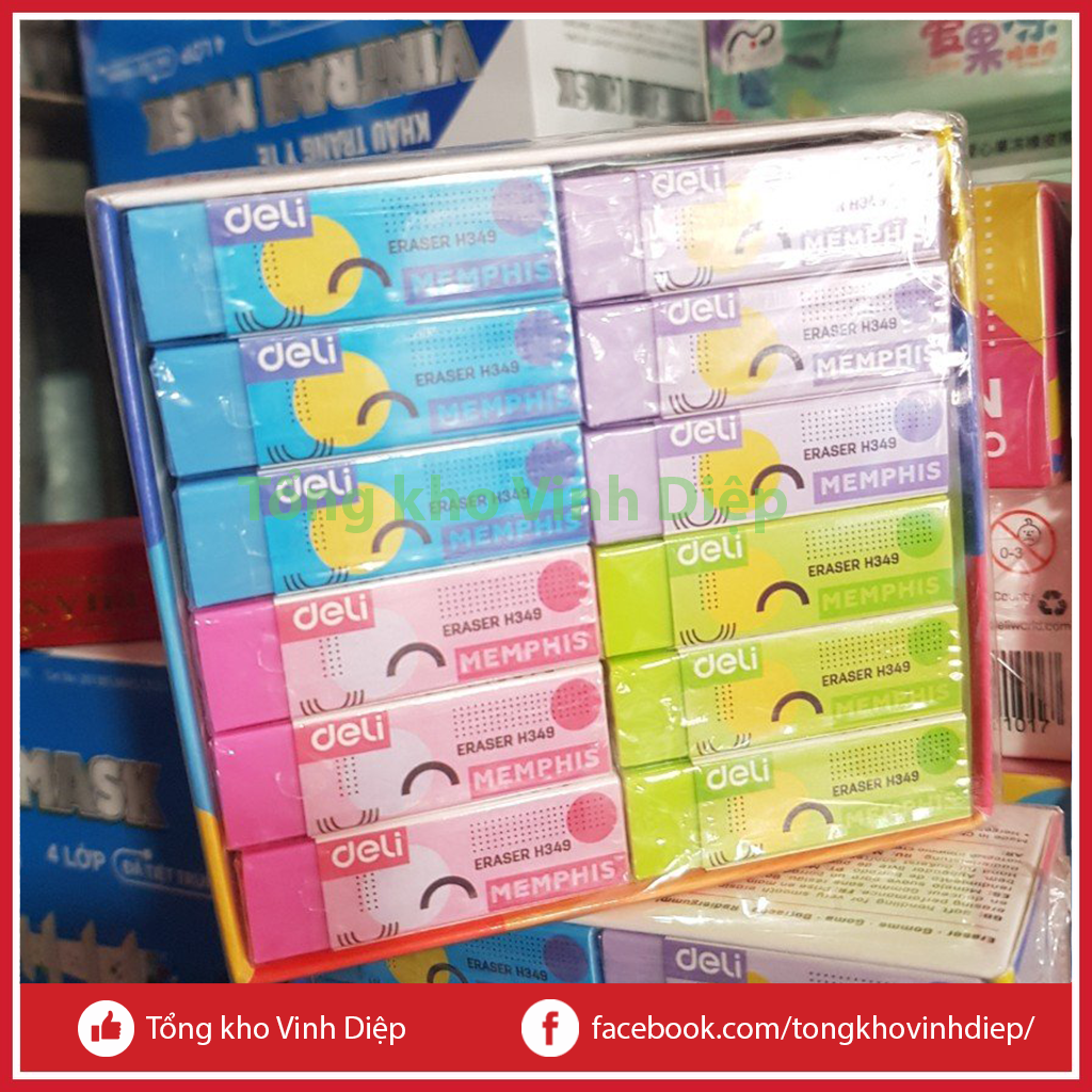 01 cục tẩy chì Deli 4 màu