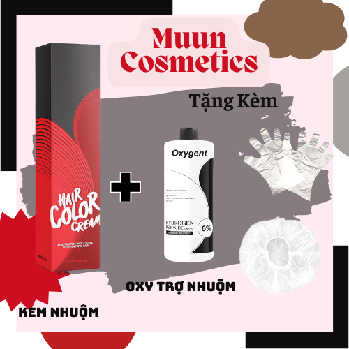 Thuốc Nhuộm Tóc Đen Tuyền (Tặng Kèm Oxy Trợ Nhuộm và Chụp Tóc, Bao Tay)