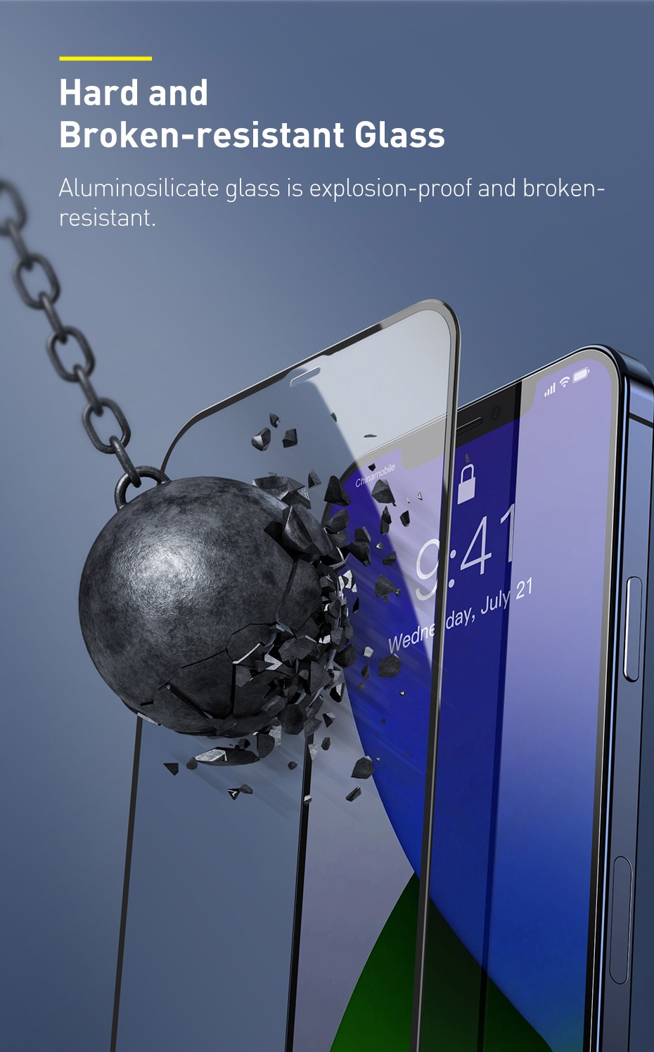 iPhone 12 Pro Max, Miếng Dán Kính Cường Lực Baseus Full Màn Hình Cho iPhone 12 Pro Max, Dán màn Hình Cho iPhone
