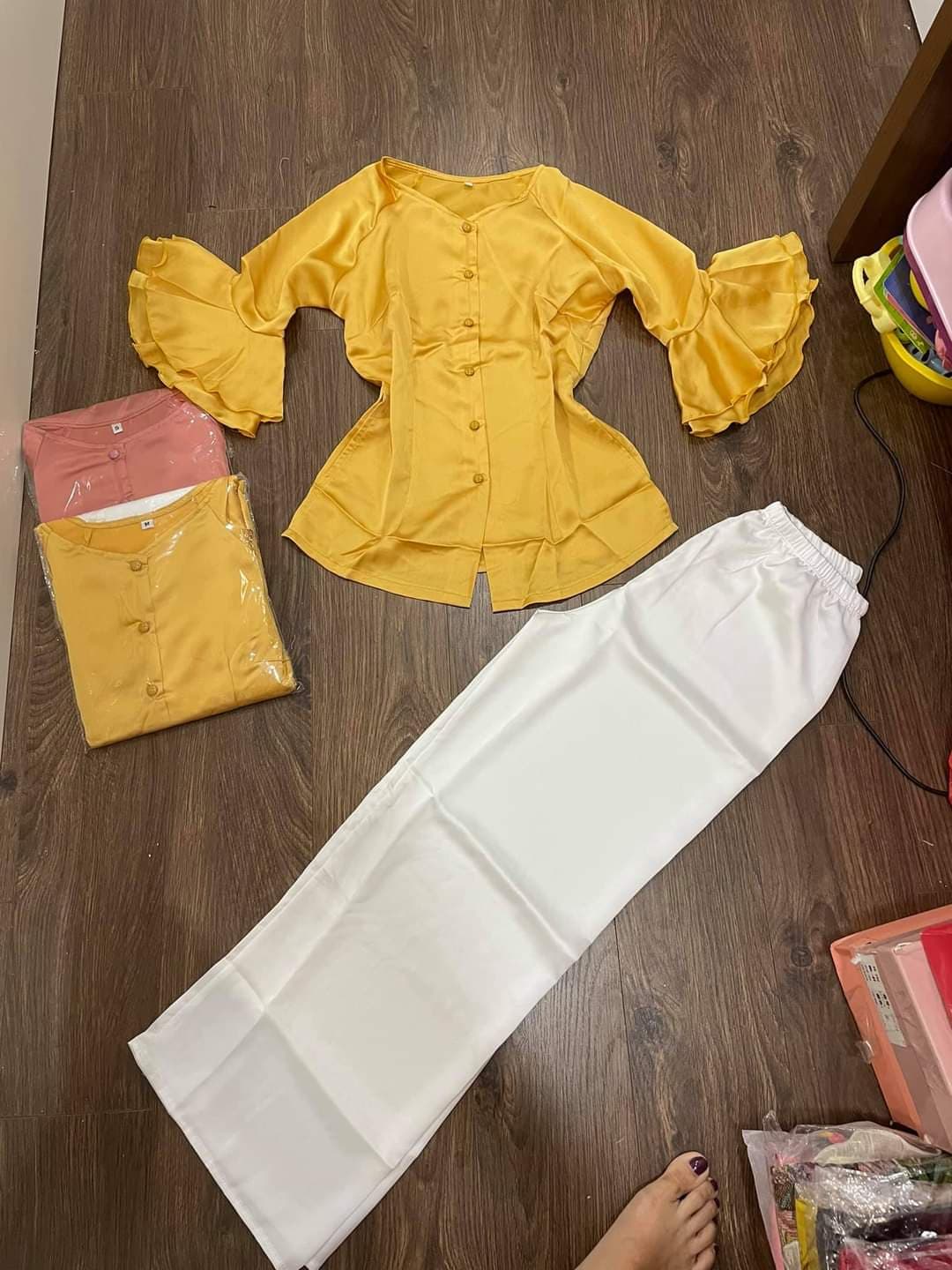 [HCM]SET ĐỒ LAM ĐI CHÙA CAO CẤP TAY XÒE CHẤT LỤA ẢNH THẬT