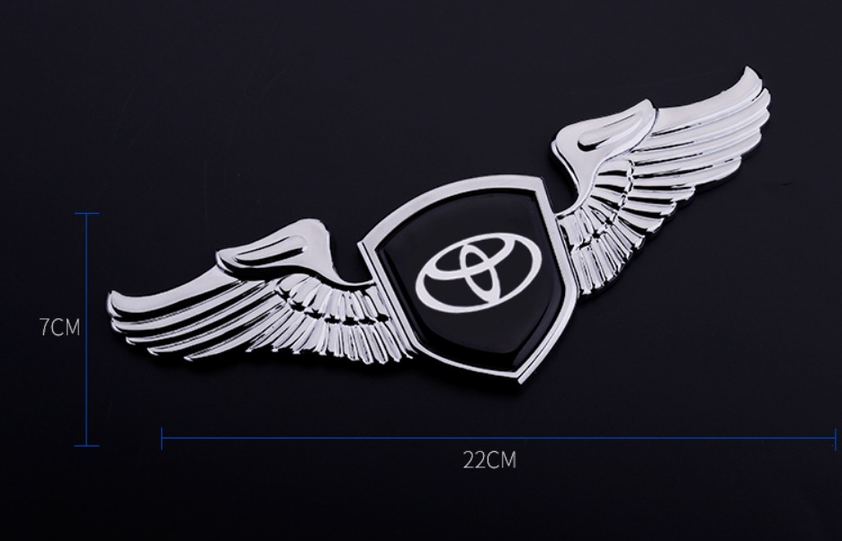 [HCM]Logo đôi cánh 3D cao cấp dán capo xe ô tô (TOY)