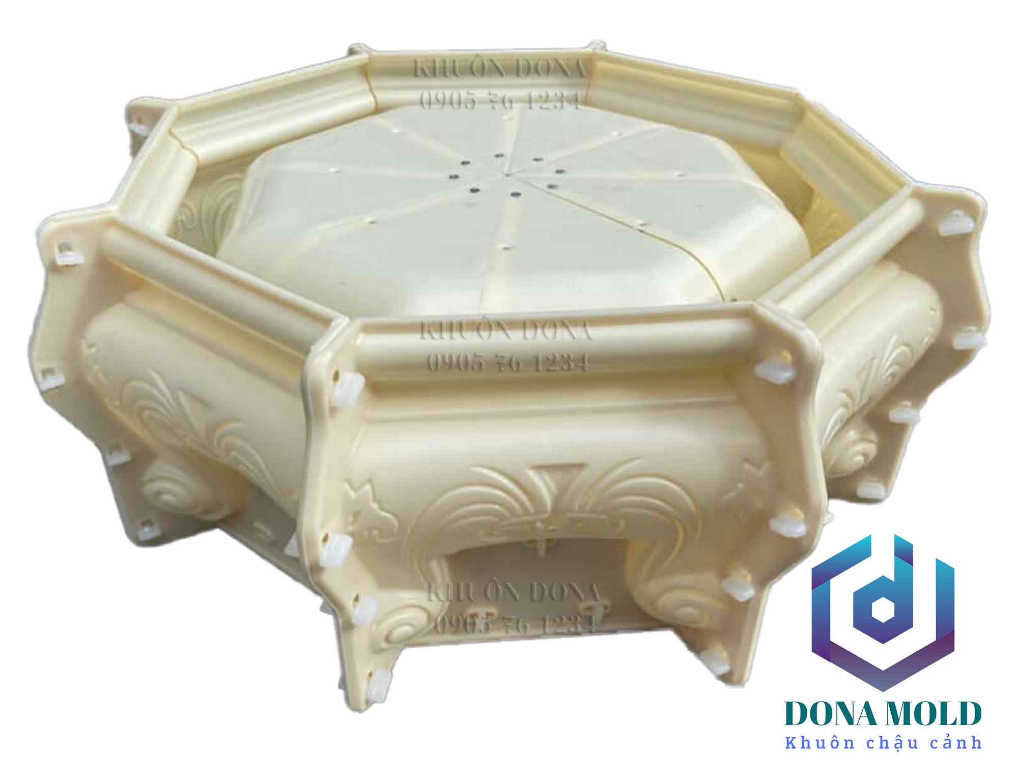 Khuôn Đúc Chân Đôn Quỳ (kỷ) dùng cho Bát Giác 75 , 79 . Đôn rộng 53 cm cao 26 cm. Khuôn Đúc Chậu Cảnh Nhựa ABS cao cấp