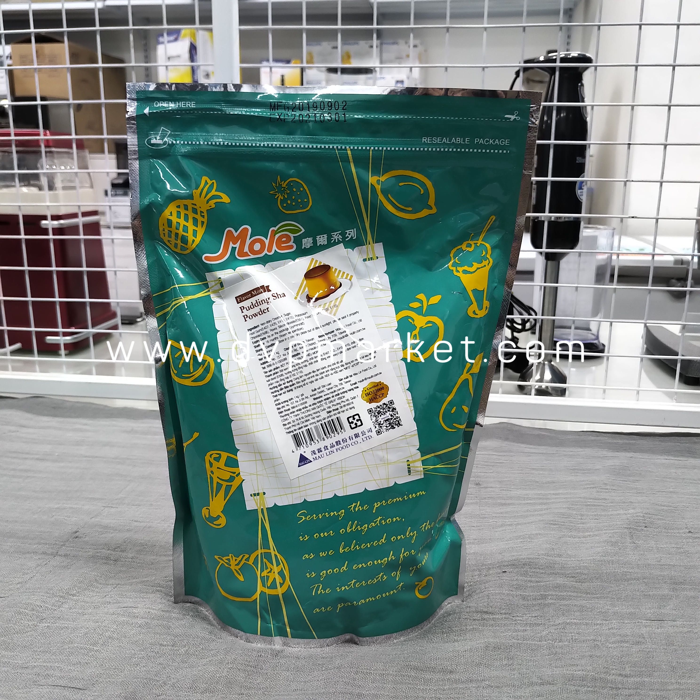 Bột pudding/flan Mole Đài Loan hương Trứng - bịch 1kg