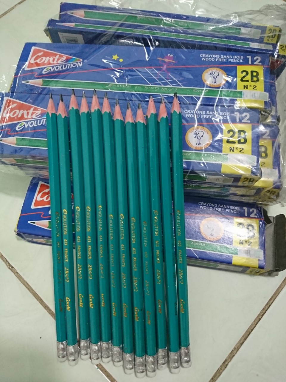 Bút chì 2B, viết chì 2B có gôm siêu rẻ cho bé