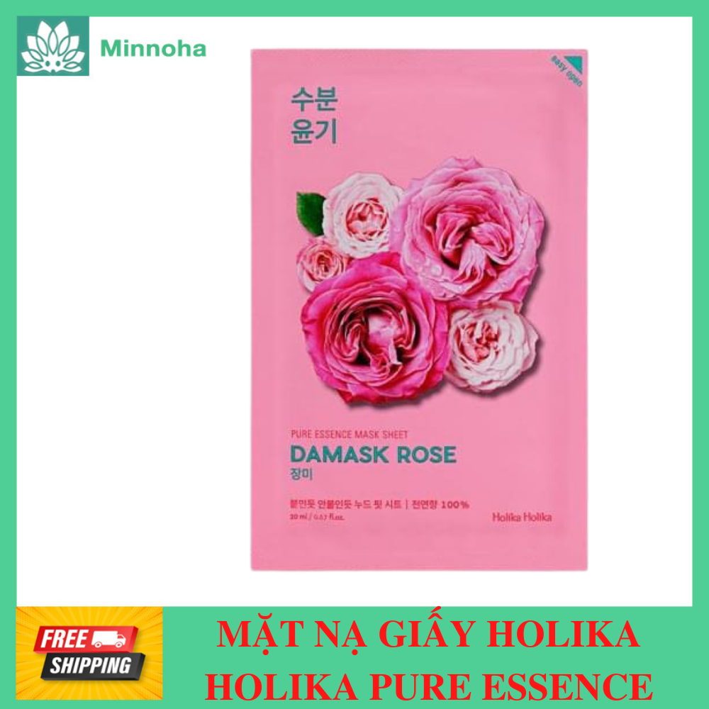 [Freeship]MẶT NẠ GIẤY HOLIKA HOLIKA PURE ESSENCE - Mặt nạ Holika Holika giúp da dưỡng ẩm, mềm mịn, trắng sáng - Mặt nạ dưỡng ẩm - Mặt nạ MINNOHA STORE