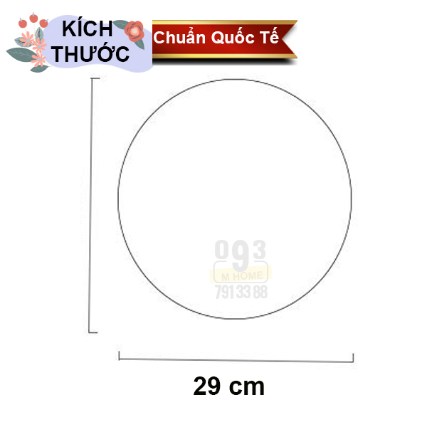 Tấm Lót Khăn Lót Chén Dĩa Bàn Ăn Cánh Quạt Tứ Giác Cho Bàn Tròn Đủ Kiểu Bàn 45x29cm