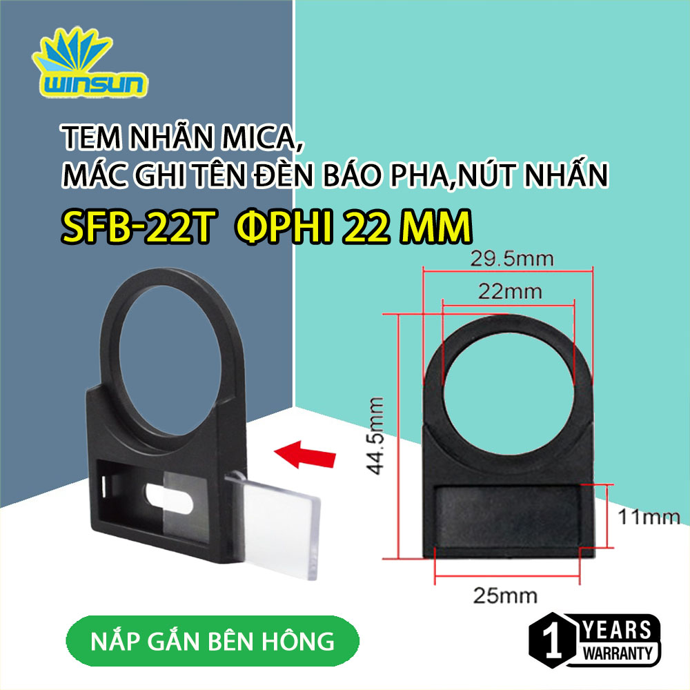 Tem nhãn mica, Mác ghi tên đèn báo pha, nút nhấn