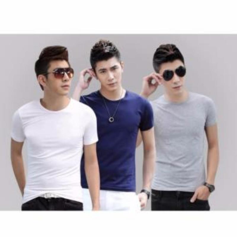 Áo thun nam body cổ tròn, cổ tim 3TI77