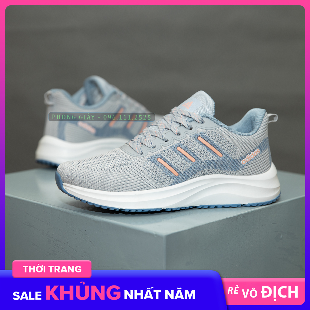 Giày Sneaker Nữ Giày Thể Thao Nữ D29 Màu Ghi