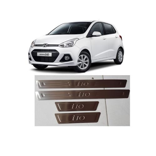 [HCM]BỘ NẸP BƯỚC CHÂN TRONG NGOÀI INOX DÀNH CHO XE HYUNDAI I10-2019