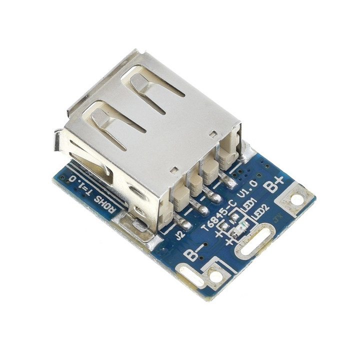 Mạch Sạc Pin Dự Phòng Mini - Dùng Cho Pin Lithium Lipo 3.7V, Đầu Ra USB 5V