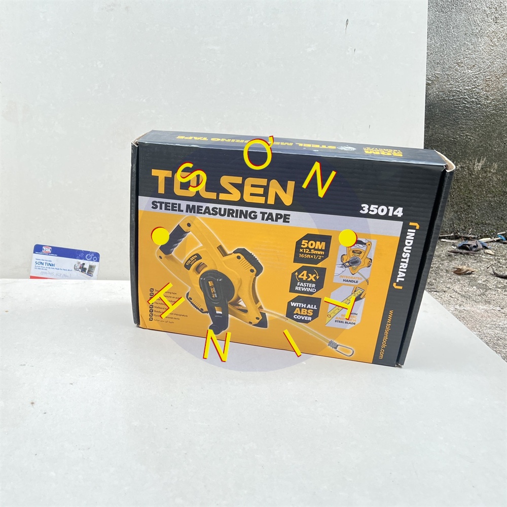 Thước cuộn 50m*12.5mm tolsen 35014 - hàng chính hãng