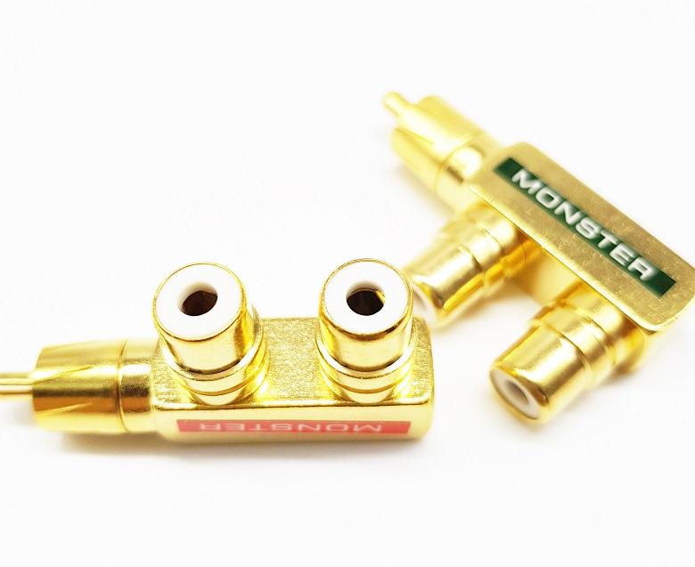 Đầu jack chia av/rca/video 1 ra 2 monster