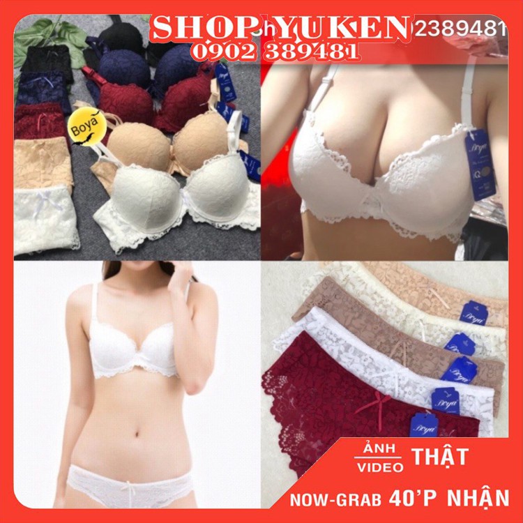 B029 bộ đồ lót ren boya siêu độn 5cm chính hãng mút dày
