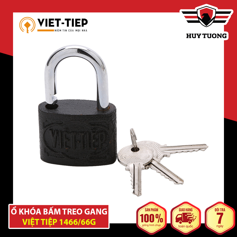 Ổ khoá việt tiệp gang cao cấp 84 x 66 ống phi 12ly - Huy tưởng