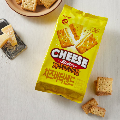 BÁNH QUY NO BRAND KẸP PHÔ MAI GÓI 190GR HÀN QUỐC - E