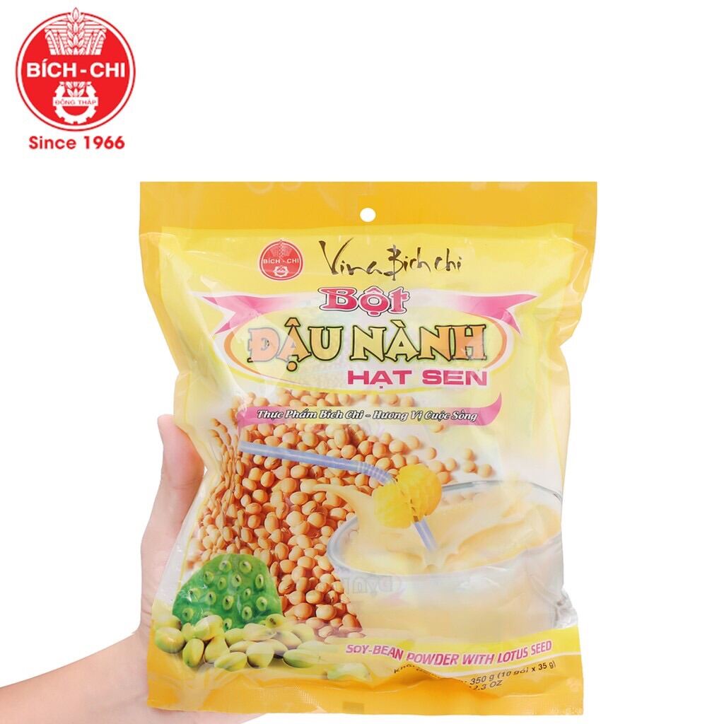 BỘT ĐẬU NÀNH HẠT SEN BÍCH CHI 350GR ( 10 GÓI x 35GR )-07144