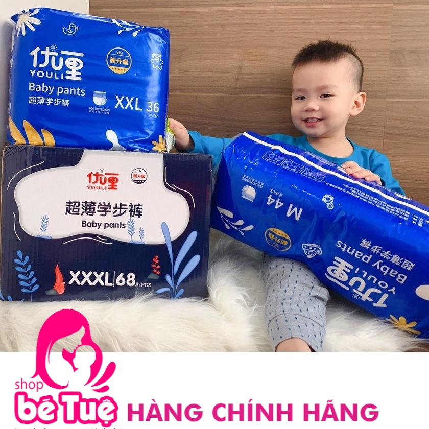 Bỉm youli nội địa trung quần/dán size m92, l84, xl76, xxl72, xxxl68