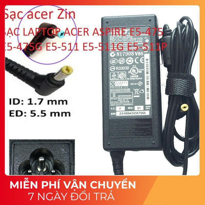 ️[Sạc zin]SẠC LAPTOP ACER ASPIRE E5-475 E5-475G E5-511 E5-511G E5-511P