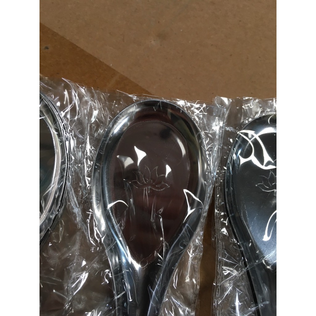 Thìa ăn cơm inox, sáng bóng không gỉ, môi phở