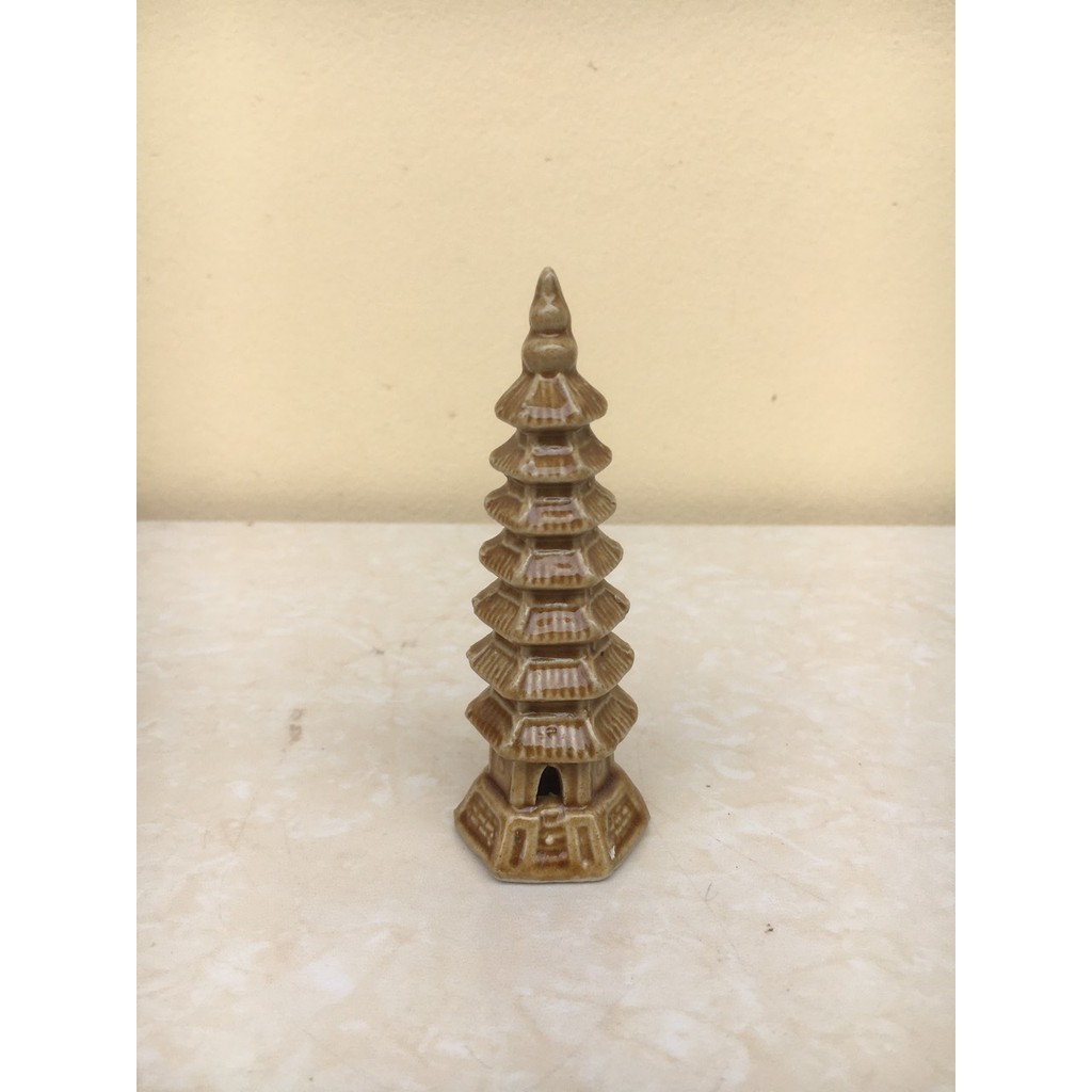 Tiểu cảnh Tháp mini gốm Bát tràng 1 size TC-28