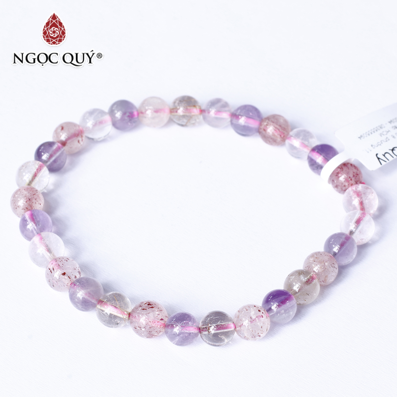 [HCM]Vòng tay đá Super Seven size hạt 7mm - Ngọc Quý Gemstones