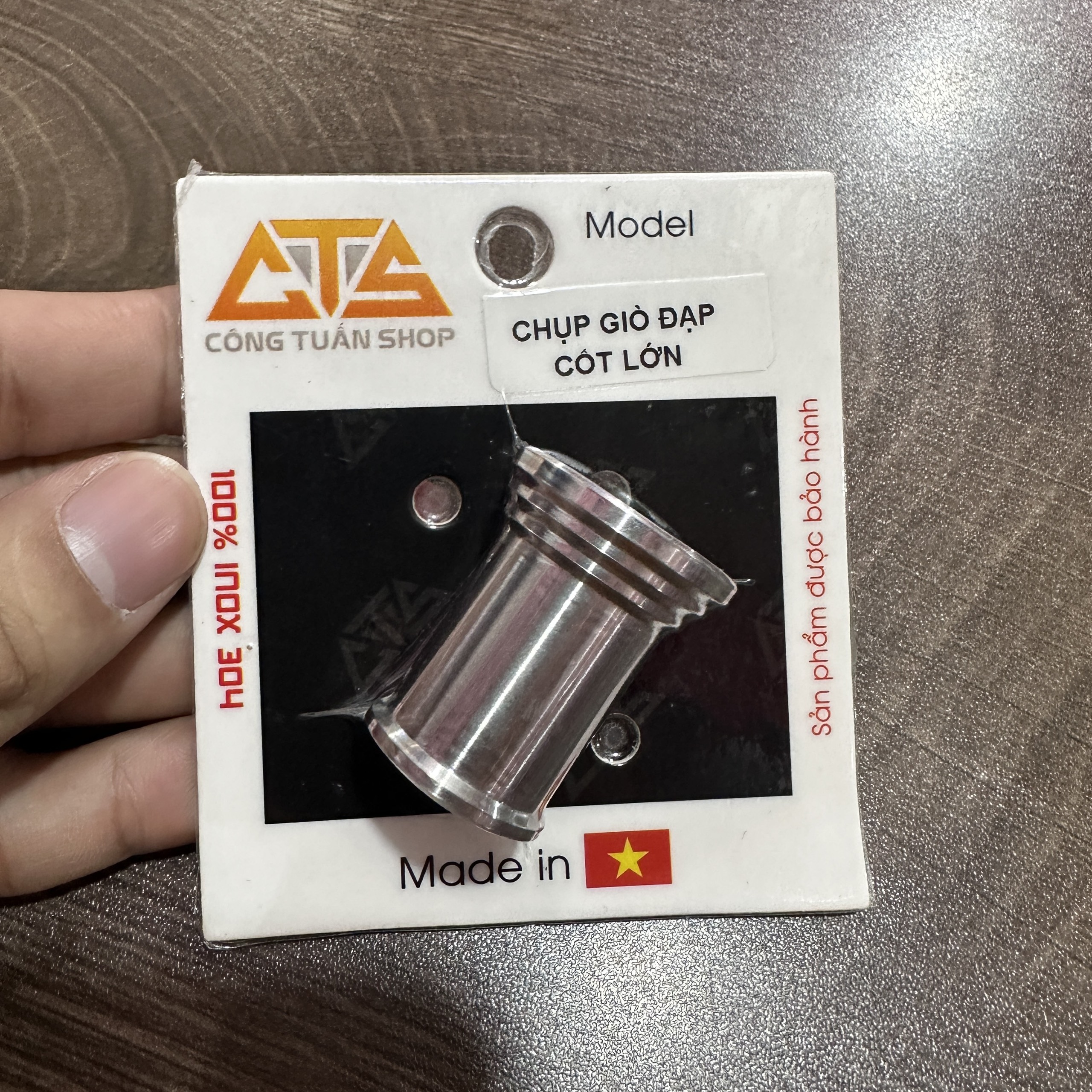 Chụp giò đạp Inox 304 CTS: cốt lớn, cốt nhỏ