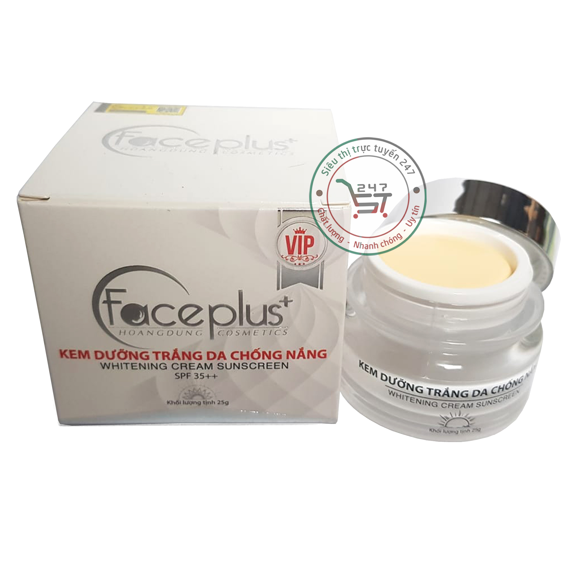 Kem Face Plus B5 Dưỡng Trắng Da Mặt Chống Nắng Pretty Whitening Sunblock 10g (Trắng Đỏ)