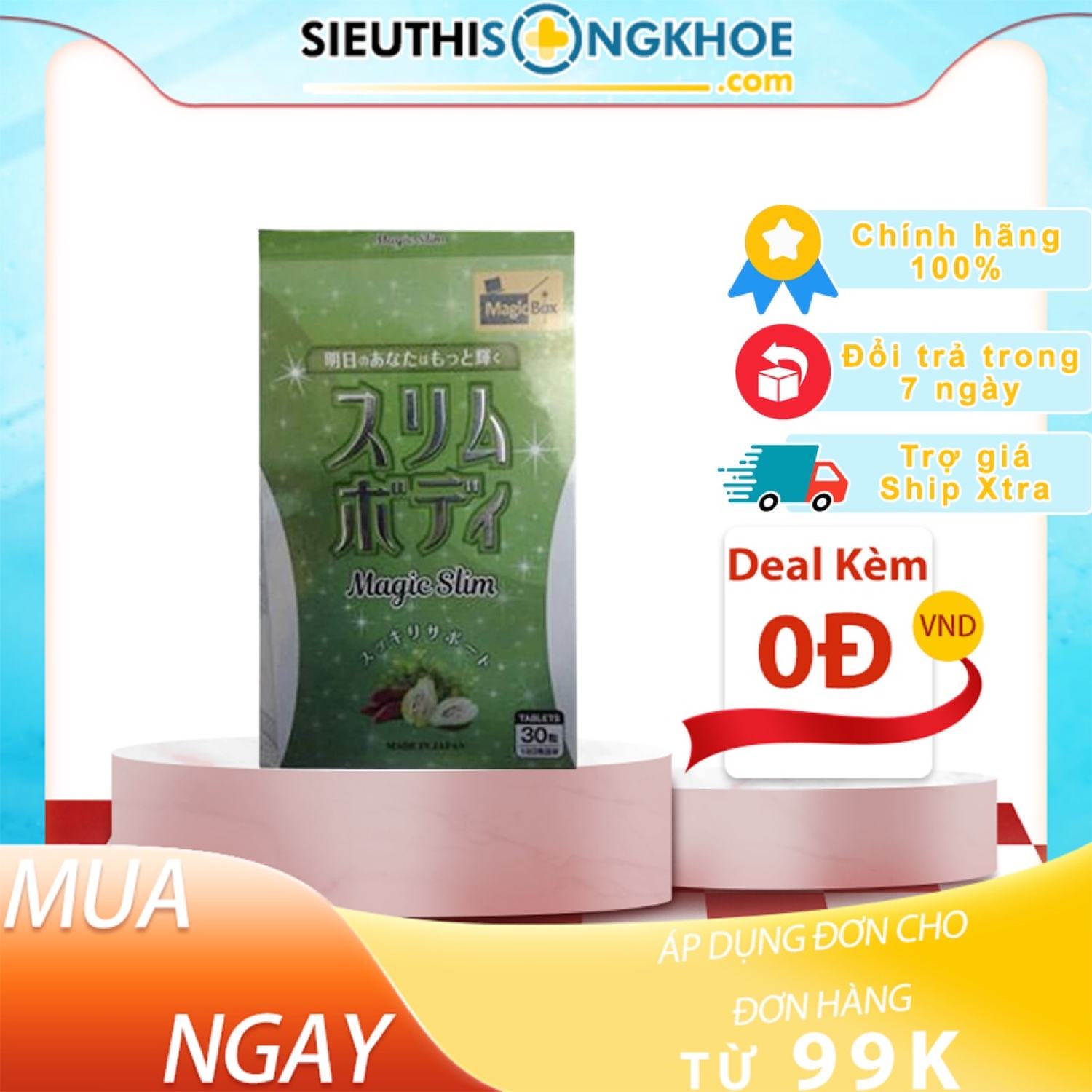 Viên Uống Magic Slim Kalie Hỗ Trợ Giảm Cân Hộp 30 Viên