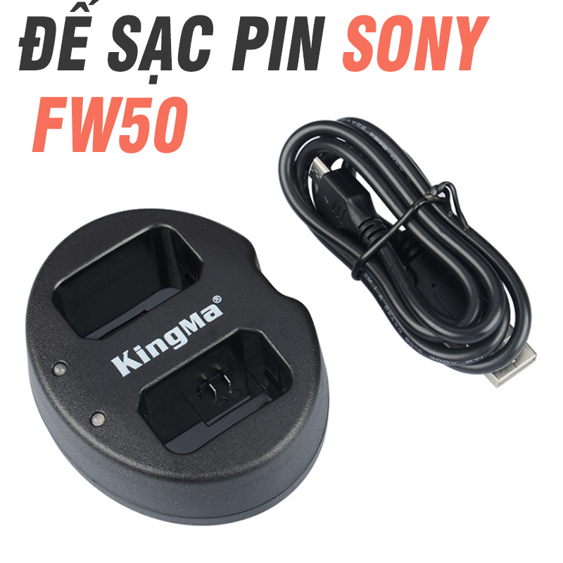 Sạc pin fw50 cho máy ảnh sony fw50 a6000 / a6300 / a6500 / a7 series