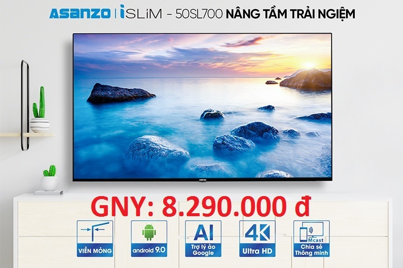 Bảng giá Smart Tivi 4K 50 inch Asanzo 50SL700 HDR Android