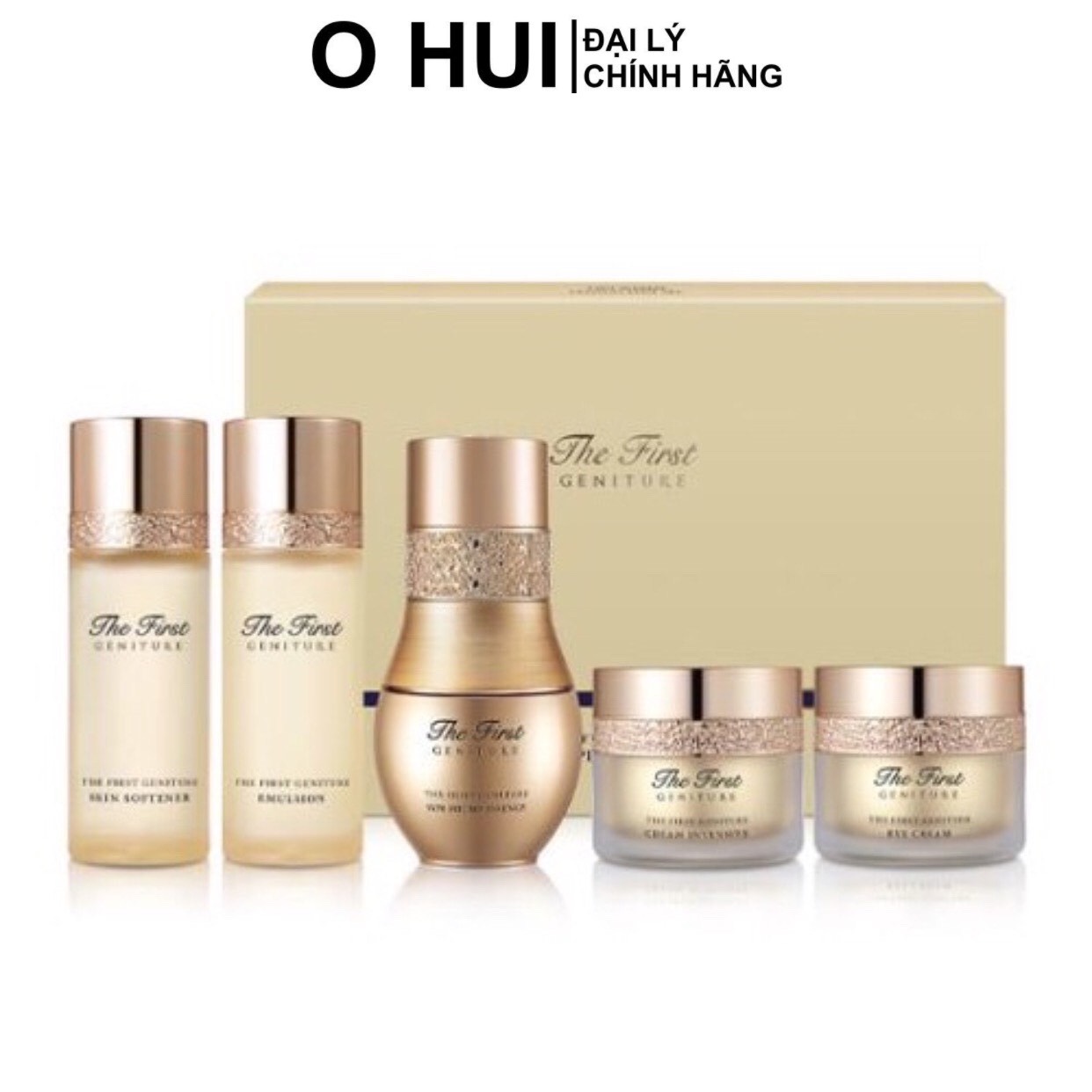 Set tái sinh da Ohui The First Geniture mini 5 món, giúp săn chắc da, căng mịn sáng mượt