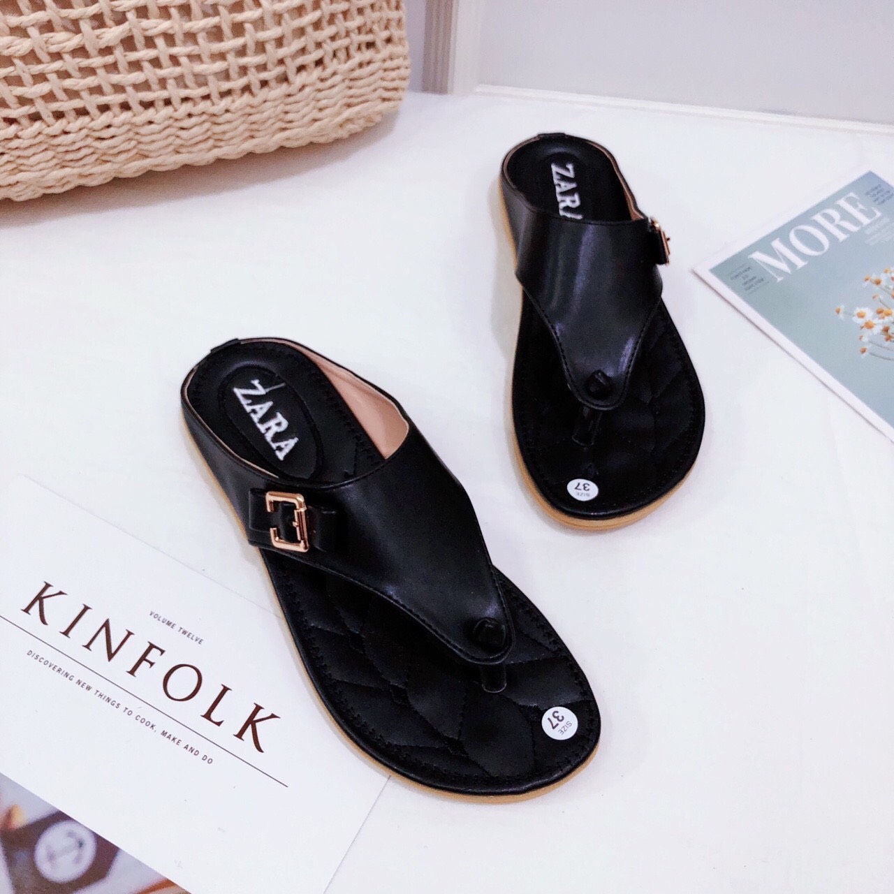 Dép kẹp da bò bảng to mẫu cao cấp Z34