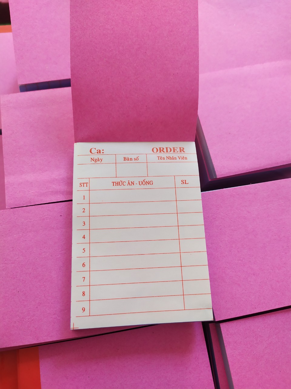 [HCM]10 Quyển Oder 2 liên cho nhà hàng - quán ăn