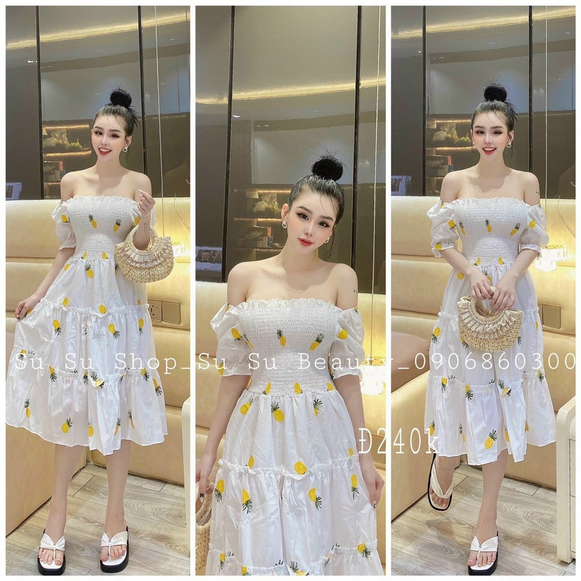 đầm ba tầng moc king  in 3d
