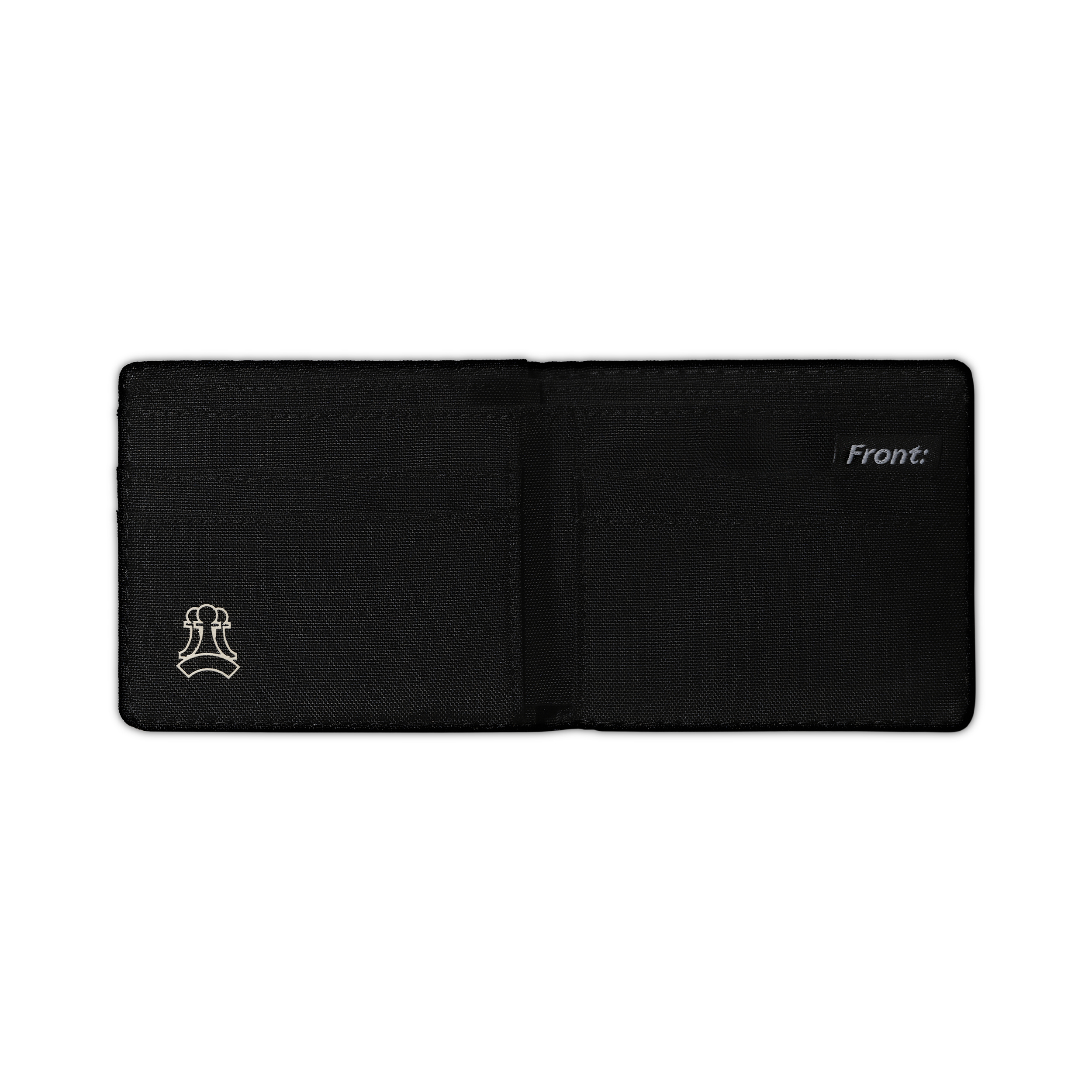 FRONT The Knight F Abundant Wallet D123 - BLACK ♟ Ví FRONT chất liệu Polyester